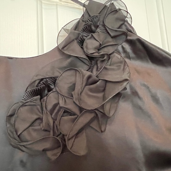 Black silk party dress size 12 - Picture 2 of 5